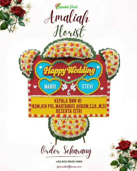 Papan Bunga Pernikahan Bebandem